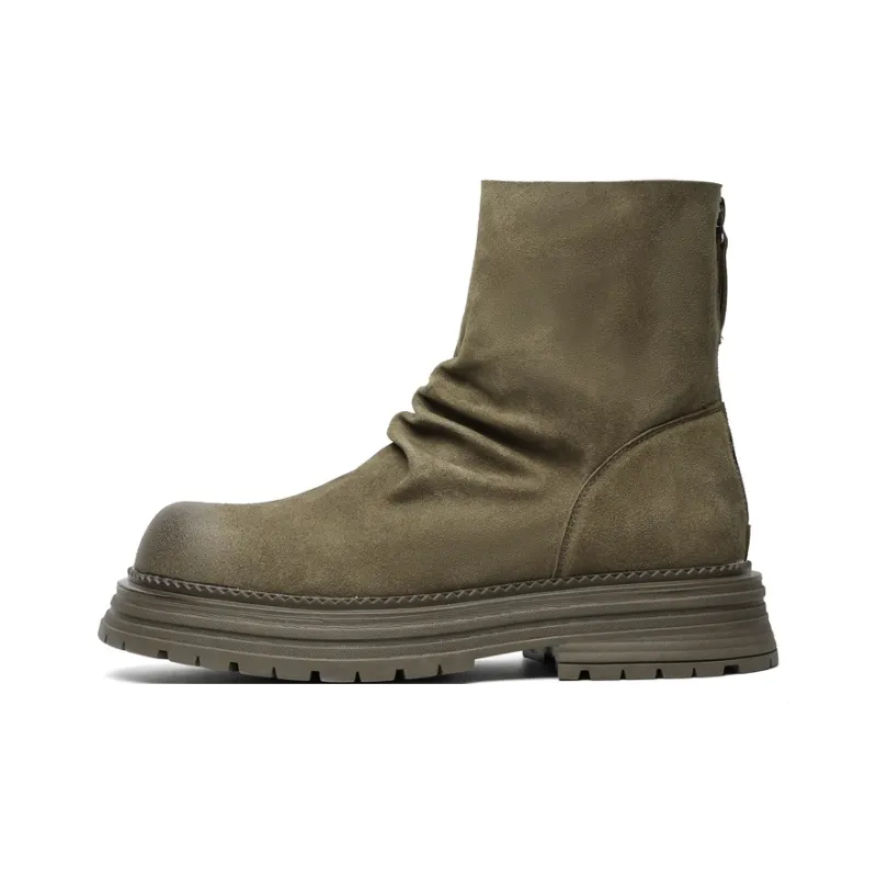 Chi Wolf Ankle Boots Unisex Black/Yellow/Green-14