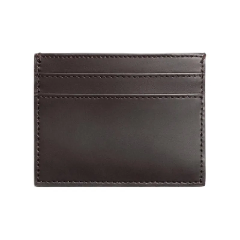ZARA Cow Leather Card Holder Men's Brown-0