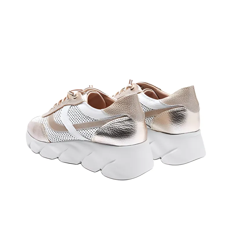 24hrs Low-Top Casual Shoes Women's White Gold-4