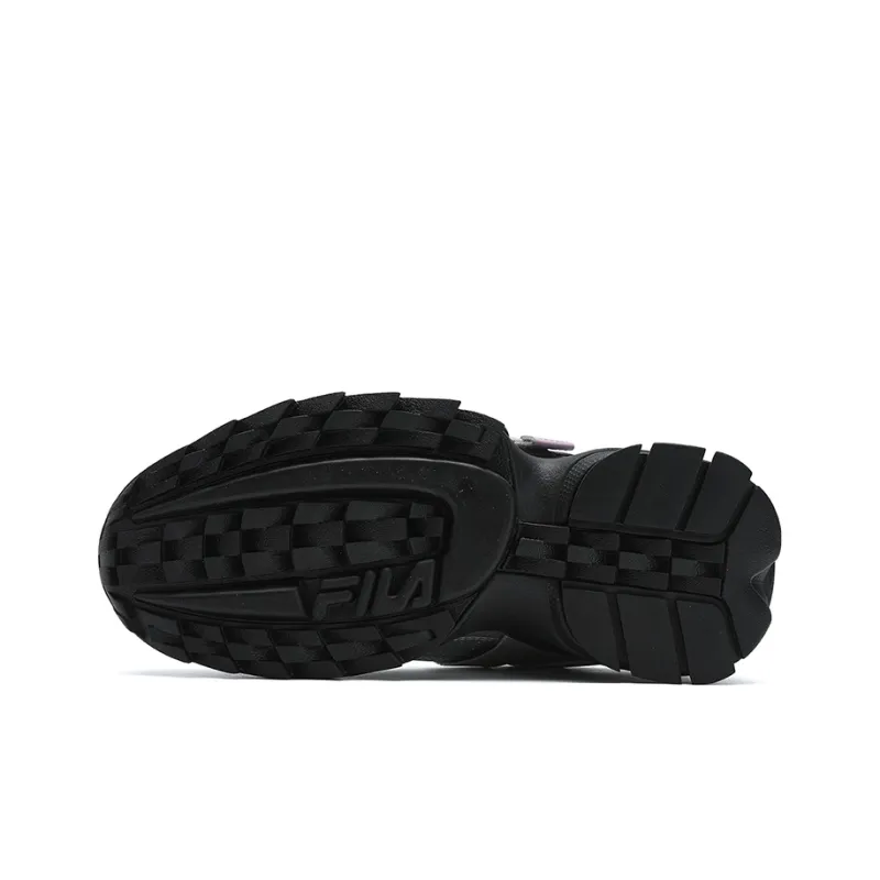 FILA Disruptor 2 Abrasion-Resistant Slip-Resistant Low-Top Casual Shoes Women's Silver Black-5