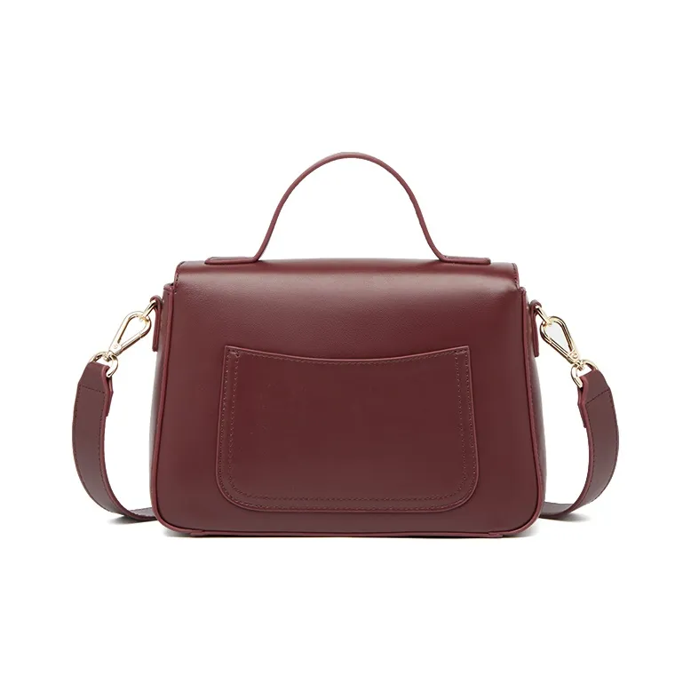 ZOOLER Top Grain Cow Leather Handbag, Shoulder Bag Women's Angela Red-3