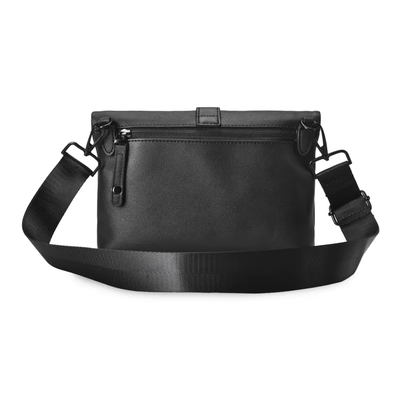 ONRF PVC Polyvinyl Chloride Crossbody Bag Shoulder Bag Envelope Bag Regular Unisex Black-3