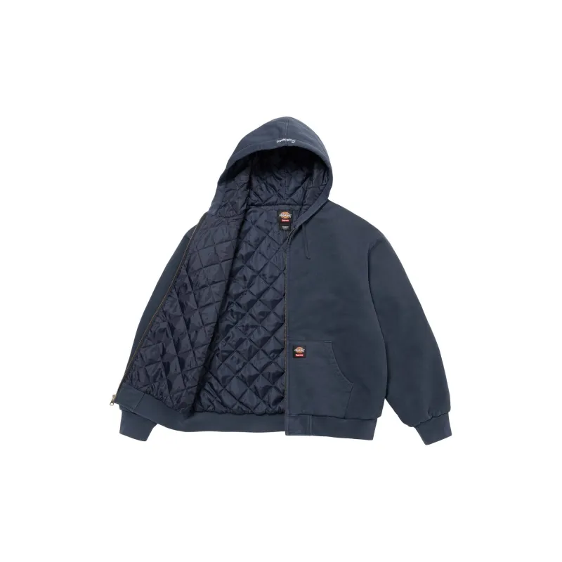 Supreme Dickies Quilted Lined Zip Up Hooded Sweatshirt-1