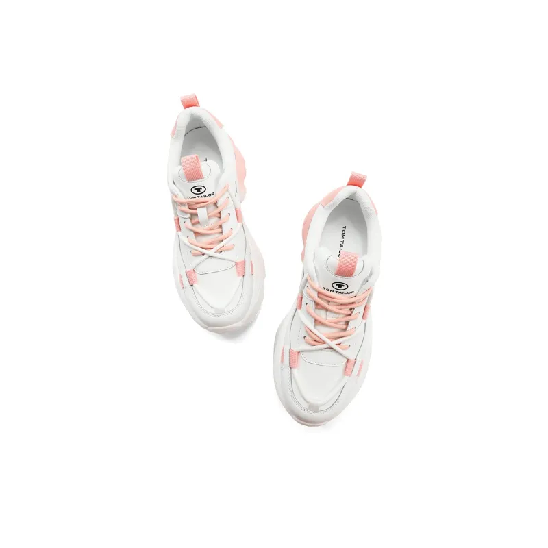 TOM TAILOR Sweet Pink Holographic Thick Heel Trendy Running Shoes Slip Resistant Low Top Casual Shoes Women's-9
