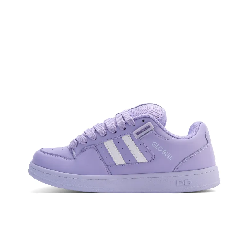 GLO BULL Skateboard Shoes Unisex Low Top Purple White-0