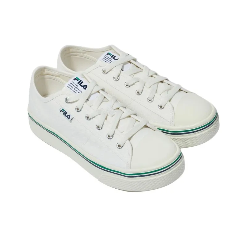FILA Scanline Wear resistant And Lightweight Low Top Skateboard Shoes Unisex White-2