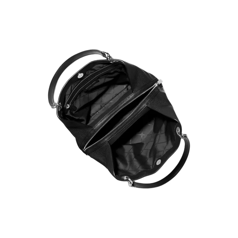 MICHAEL KORS Kensington Litchi Grain Leather Tote Bag, Shopping Bag, Shoulder Bag Tubas Women's Black-2