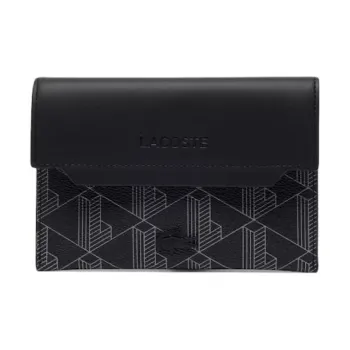 LACOSTE PVC Passport Holder Men's Black