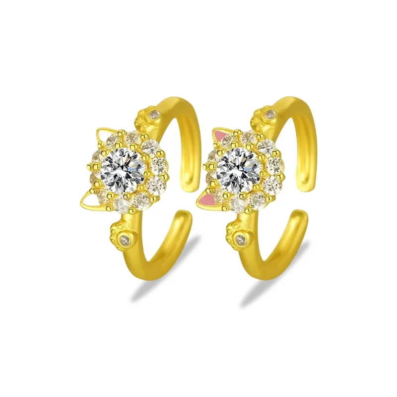 Shiban Alloy Zircon Rings Unisex-5