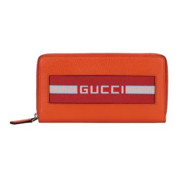 GUCCI Leather Wallet Men's Orange