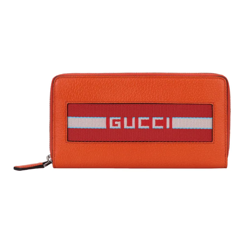 GUCCI Leather Wallet Men's Orange-0
