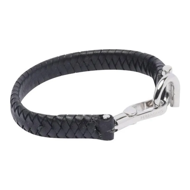 Ferragamo Logo Engraved Braided Bracelet-1