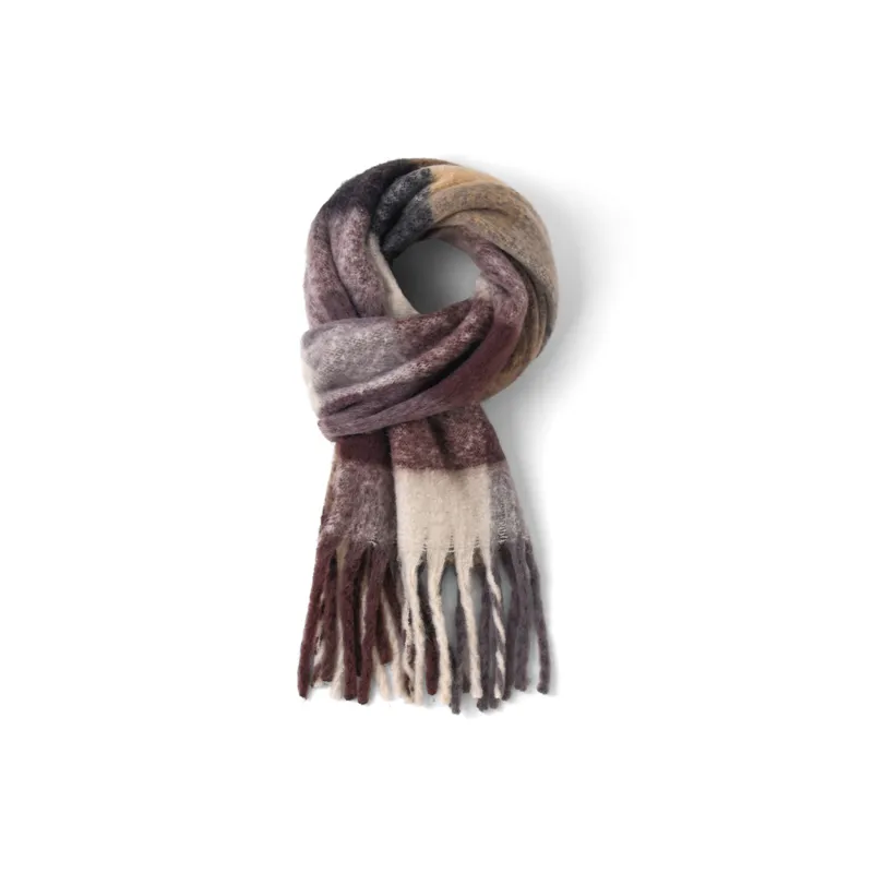 PLAN IN Knit Scarves Unisex-6