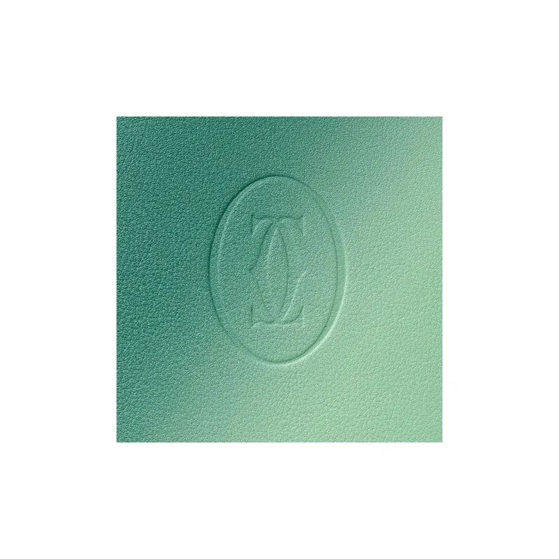 CARTIER Must De Cartier Cow Leather Card Holder Women's Gradient Leaf Green-4