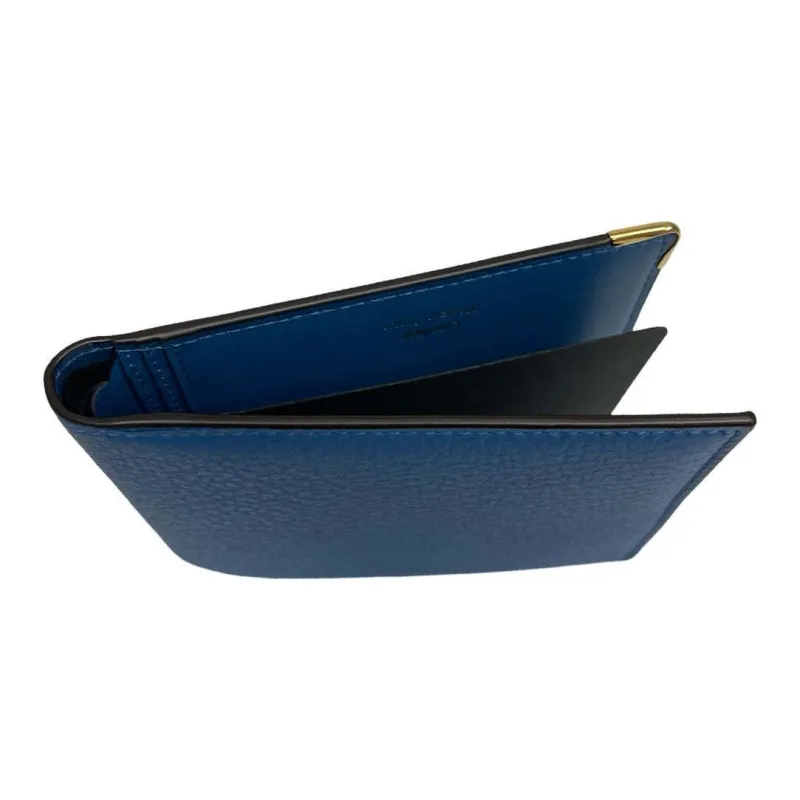 CARTIER Must De Cartier Cow Leather Wallet Women's Blue-2