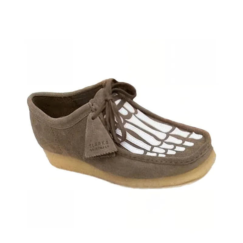 Vandy The Pink x Clarks Originals WALLABEE Ankle Boots Women's Brown Gray-1