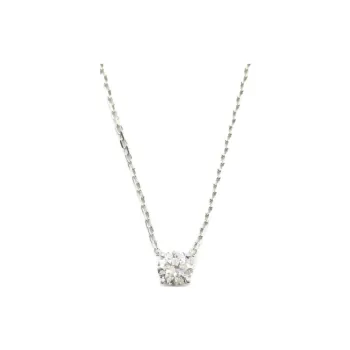 CARTIER 18K White Gold Necklaces Women's Silver