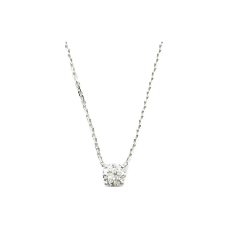 CARTIER 18K White Gold Necklaces Women's Silver-0