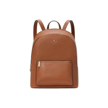 Kate Spade Cow Leather Backpack Medium Size Women's Ginger Cake Warm Yellow