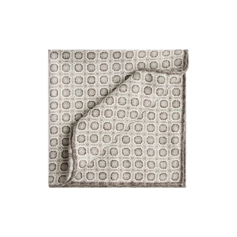 Brunello Cucinelli Geometric Designed Pocket Square-1