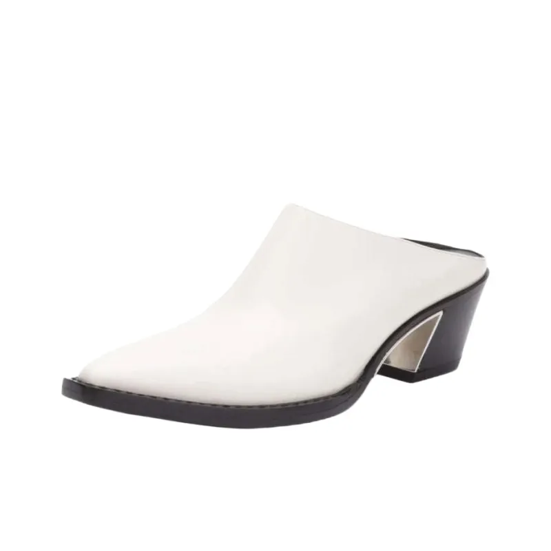 3.1 Phillip Lim Closed Toe Slippers 5.5cm Women's White-2