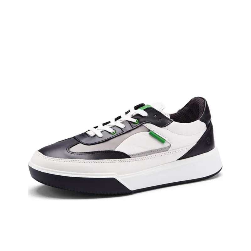 Ecco Street Ball Shoes Collection Low-Top Casual Shoes Men's Black White-2