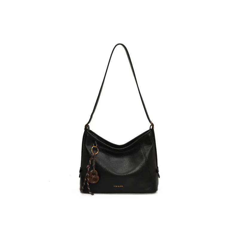 Yalu PU Shoulder Bag Small Size Large Size Women's Coffee/Black-9