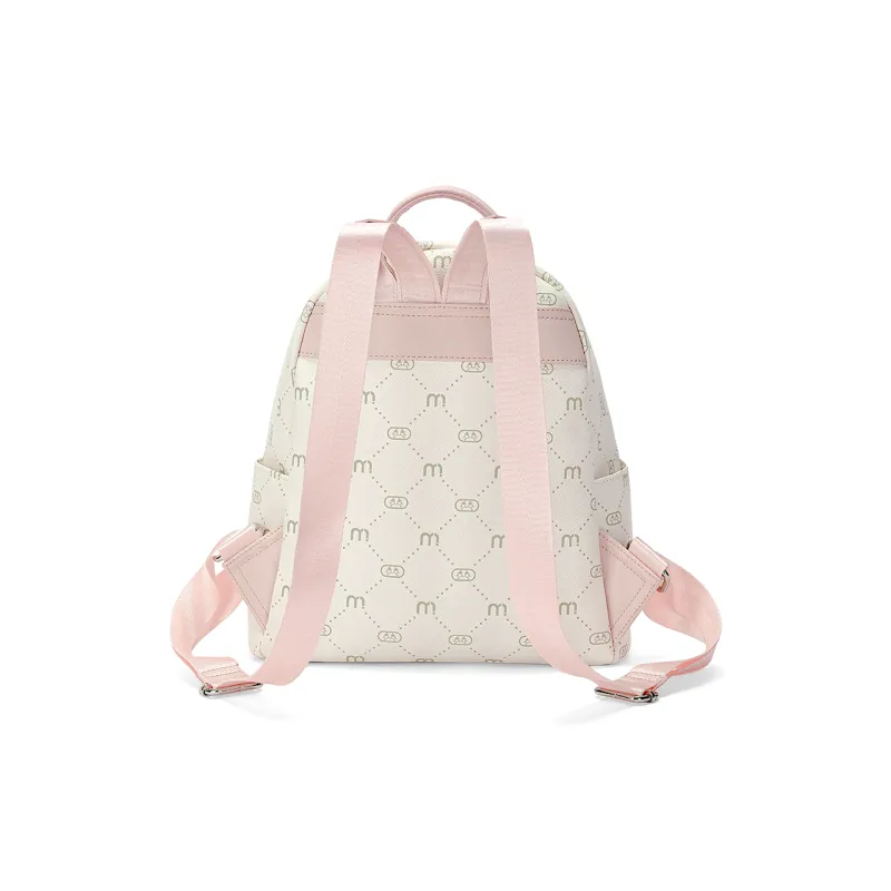 FAIRWHALE Synthetic Leather Backpack Regular Women's Cherry Blossom Pink-3