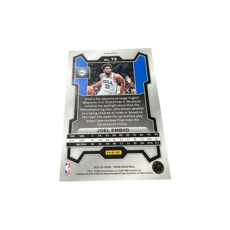 PANINI 76ers Embiid Emperor High End Silver Refraction Cards Star Cards Rare Cards Sports Cards 1 Pc-1