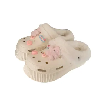 SHIGUDE Slippers Women's Cream White