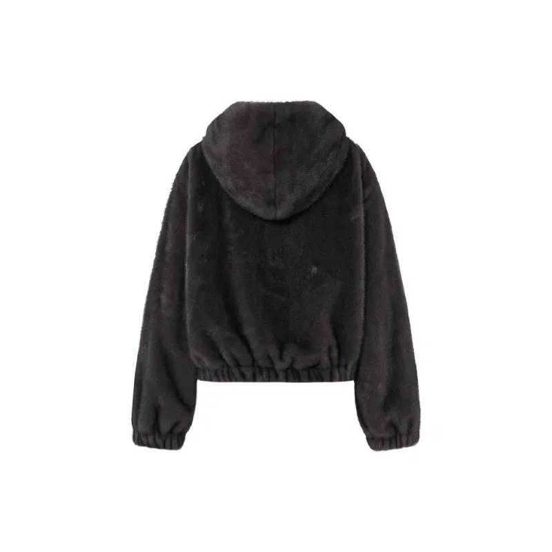 MOCO Velvet feel Coat Women's Dark Gray-1