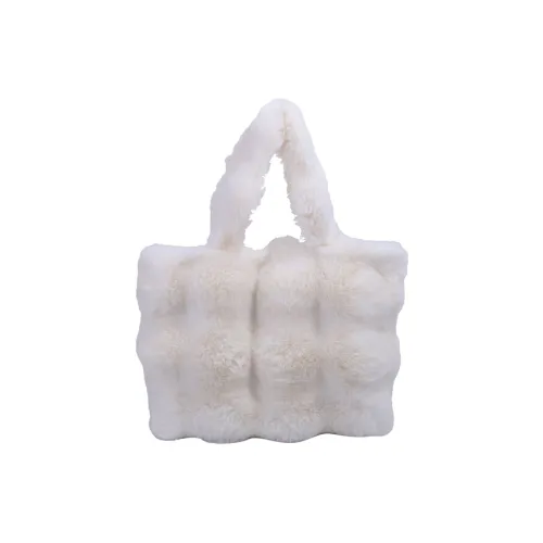 Yalu Plush Handbag Regular Women's White/Gray/Khaki/Pink