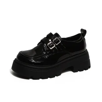 EEueeczs Casual Single Shoes 5.5cm Women's Black