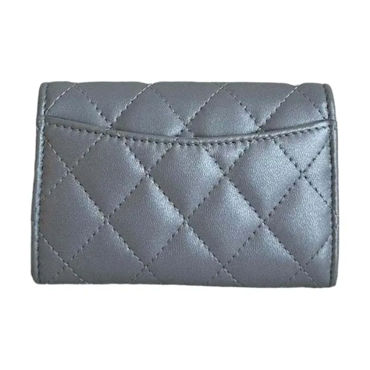 CHANEL Classic Card Holder Silver AP0214-1