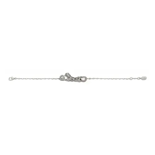 CARTIER White Gold Emerald Diamond Bracelets Women's Silver