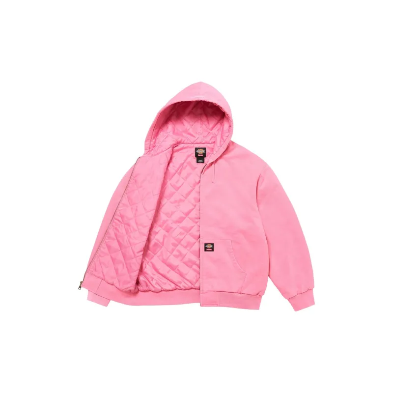 Supreme Dickies Quilted Lined Zip Up Hooded Sweatshirt-5