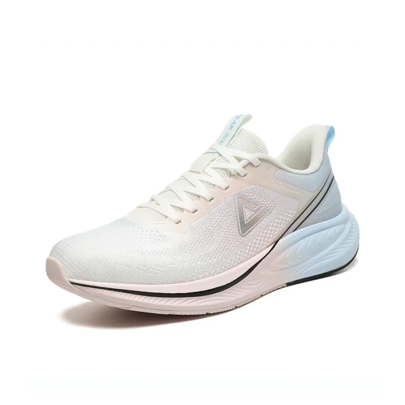 PEAK Attitude 7.0 Cushioning Anti-Slip And Wear-Resistant Low-Top Casual Running Shoes Men's White Pink Blue-2