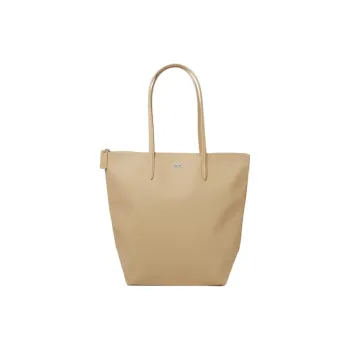 LACOSTE PVC Tote Bag Shopping Bag Shoulder Bags Regular Women's Beige
