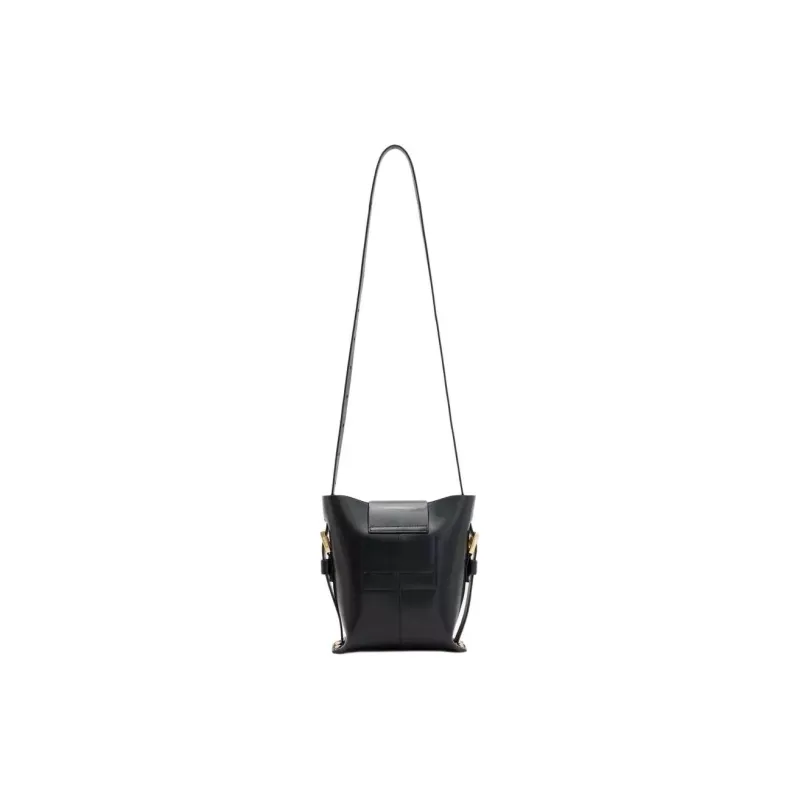 ALLSAINTS Cow Leather Bucket Bags Shoulder Bags Women's Black-2