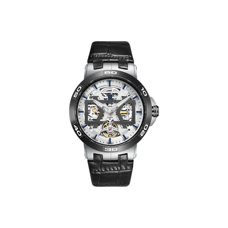 OBLVLO Automatic Mechanical Movement Watch Men's Watches Red Watch Dial-10