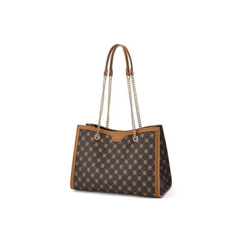 ST&SAT PVC One Shoulder Underarm Bag Handbag Regular Women's Coffee-2