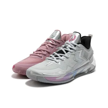 361° BIG3 5.0 Quick PRO Basketball Shoes Men Low Top Silver White/Obsidian Black