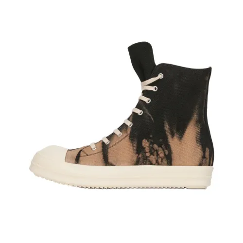 Rick beige DRKSHDW Porterville High Top Canvas Shoes Men's White Brown Black