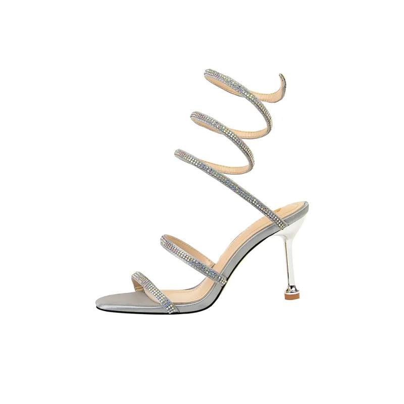 QITUMAUL Slim Heel High Heels 8cm Women's-6
