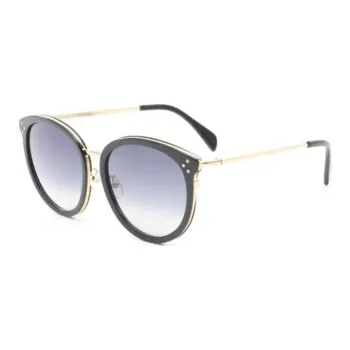CELINE Acetate Metal Cat Eye Sunglasses Women's Black