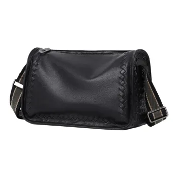 LARTIGENT Cow Leather Crossbody Bag Men's Black