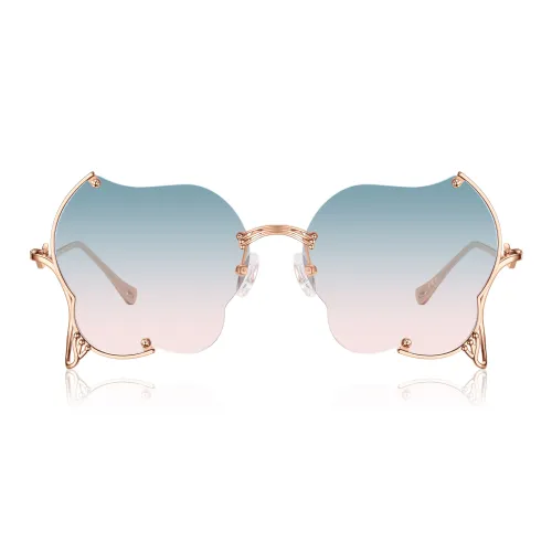 Lao Feng Xiang Β Titanium Irregular Shape Sunglasses Women's