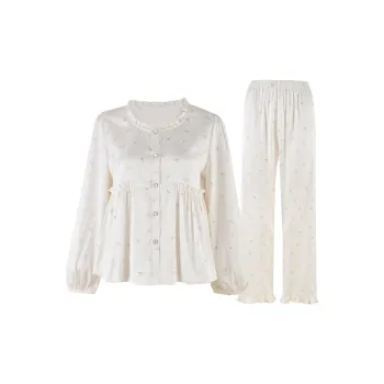 MY BODY Pajama Set Women's Champagne Small Flower