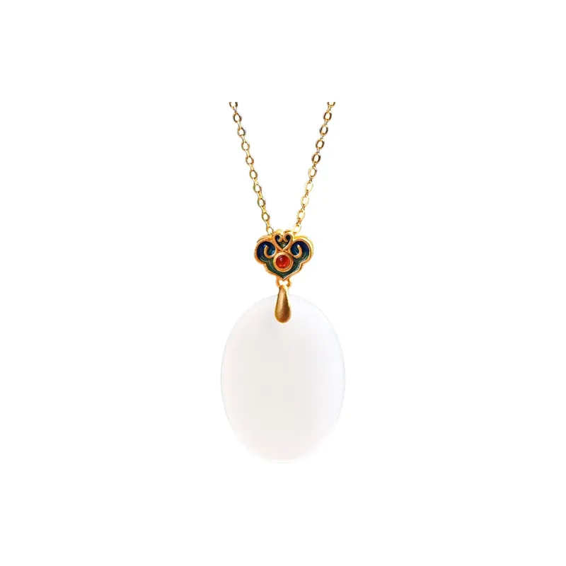 Jade Ink Love Chinese Fashion Trend Design White Jade Unisex-0