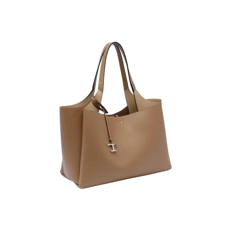 TOD'S T Timeless Logo Plaque Medium Tote Bag-1